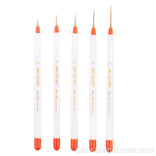 Sintetikong buhok sa kuko sa charpo nga liner brush